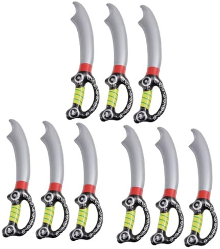 SHERCHPRY 9 STK Aufblasbares Piratenmesser Reise-Babywischtuchhalter Kinder tun so, als würden sie Spielen Kinderspielzeug Spielzeuge Aufblasbares Spielzeug für Kinder Halloween-Requisiten