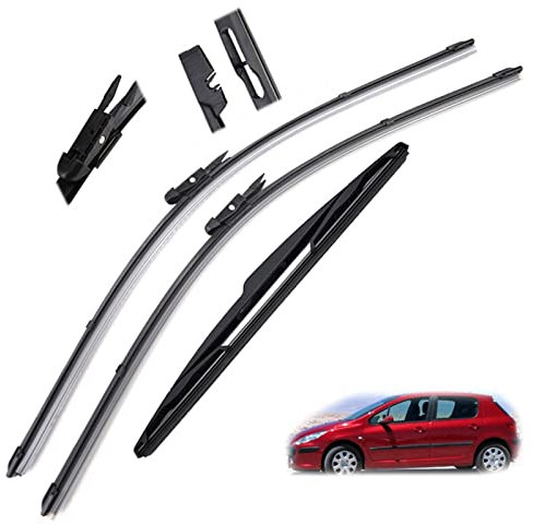 WEHOMY 28 26 14 Windschutzscheibe Scheibenwischerblätter Für Peugeot 307 2005 2006 2007 Front Heckscheibenwischer Autozubehör