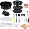 TOIMALDO Quadrato Accessori per Friggitrice ad Aria da - Set di 14 Accessori per Friggitrice ad Aria per COSORI 6,2L Philips 6,5L senza BPA, 22cm