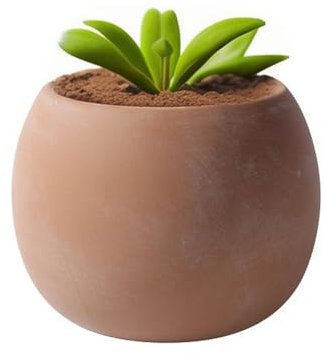 CANDeal Maceta De Cerámica Creativa con Forma De Tierra con Agujero De Drenaje, Macetas De Interior Al Aire Libre, Macetas Decorativas Modernas para Lirios, Cactus, Suculentas (Rojo,Exterior Φ18cm)