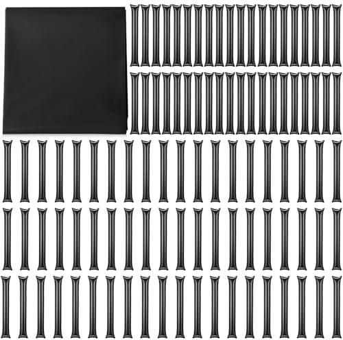 ZCYSRLQIN 100 Pcs Thunder Sticks Thicken Sporting Cheerleading Team Sticks Cheering Sticks Plastic Clapper Inflatable Noise Makers Sporting Cheers Basketball Football Events Dance Party (Black)