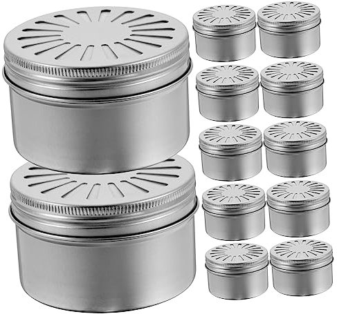 BESTOYARD 12stücke Aluminium Aromadiffusor Mit Schraubdeckel Praktische Leere Duftölbox Für Zuhause Büro Und Spa Leicht Und Langlebig Mit Dekorativem Design