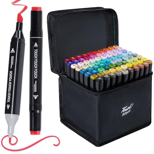 Carehabi Markers,80 Colores,Rotuladores Pintura Resistente al Agua,Rotuladores Permanentes para Vidrio Madera Lienzo Cerámica Navidad Manualidades Pascua Bricolaje Manualidades