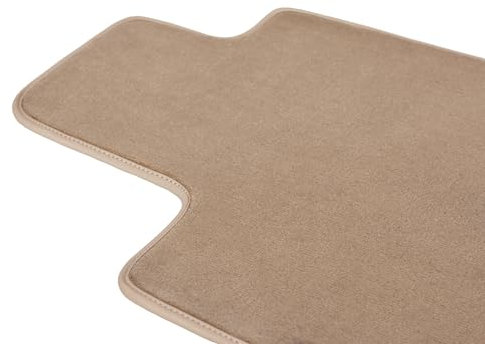 Wielganizator Fahrer Fußmatte Velours passend für Nissan Micra K12 Schrägheck (2002-2010) – Fahrerseite Fahrermatte Veloursfussmatte Beige 1-teilig - Passgenau