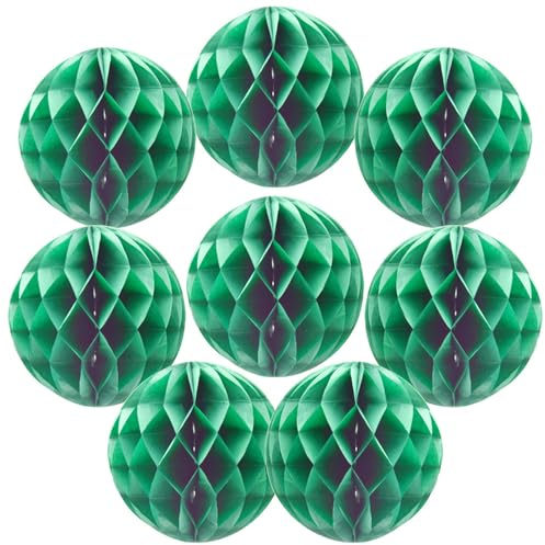 Yosawo 8 Stück Papier Wabenbälle Papier Wabenball Dekoration für Geburtstag Hochzeit Party Deko(ZQ/Green）