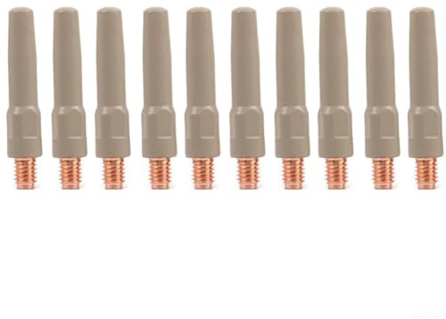 HpLive 10 Stück Schmutzabweiser Schweißspitzen, Antihaft-Beschichtete Schweißdüsen 40x1,0mm Schweißbrenner Zubehör für 15AK MIG Schweißgeräte