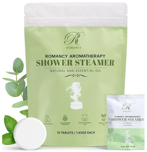 Shower Steamers Aromatherapy 10 Pack – Sinus Relief & Congestion Vapor Tablets with Menthol, Eucalyptus & Mint – Strong Scent Shower Bombs, Cold & Flu Support, Stress Relief, Gift Set for Women & Men