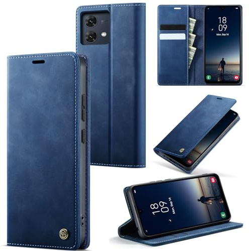 owlhold Funda para Motorola Moto g84 5G,Funda Avanzado PU Piel [Tarjetas y Billetera][Soporte Plegable][Cierre Magnético] Antigolpes Libro Case Carcasa para Motorola Moto g84 5G -Azúl