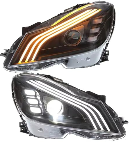 Faro Anteriore Per Benz Classe C W204 2011-2014 C200 Fari A LED DRL Indicatori direzione Luci Anteriori Proiettore Allo Xeno Faro Auto faro Faro Proiettore anteriori