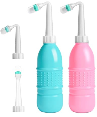 2pcs Bidet Bottle Postpartum, Portable 400ml Douches for Women, Ergonomic Female Syringe Cleaner Feminine Douche, Perefect After Birth for Mum
