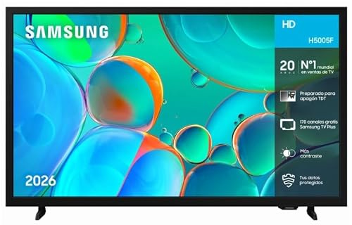 Samsung TV 32 Pulgadas HD H5005 Smart TV TV Plus, OTS Lite, HDR Knox Security, Capaz de emitir contenidos UHD 4K