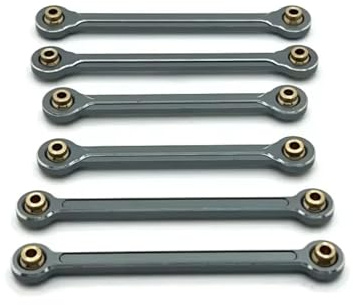 MYUHEDF RC Steering Tie Parts For MJX 10208 1/10 Metal Turnbuckles Link Steering Rod Set RC Car Off-road Tracked Vehicles Parts And Accessories Upgrades Replacement Use(Gray)