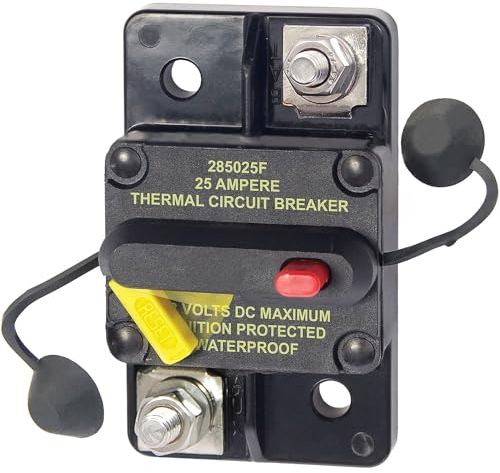 Blue Sea Systems 7180 285 Series Circuit Breakers, Surface Mount, 25A DC