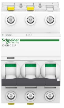 Schneider Electric Leitungsschutzschalter Acti9 iC60N, 3-polig, 32A, C-Charakteristik, 10kA, Artikelnummer A9F04332