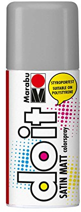 Marabu 21070006169 – Do it satin matt steg, färgspray på akrylbas, styroporbeständig, snabbtorkande, mycket bra täckkraft, vädertålig, för stora och små pysselarbeten, 150 ml sprayburk
