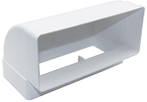 Kair Curva a gomito verticale a 90 gradi, 220 mm x 90 mm, adattatore rettangolare in plastica per condotti da 22,9 x 10,2 cm