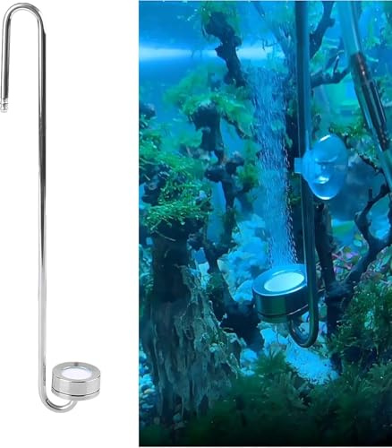 Zerone Difusor de Co2, de acero inoxidable de dióxido de carbono difusor de peces, suministros de acuario equipo (M(250mm)