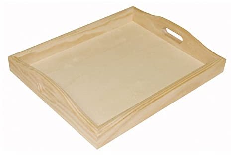Bandeja madera de pino macizo 30x24x4cm.