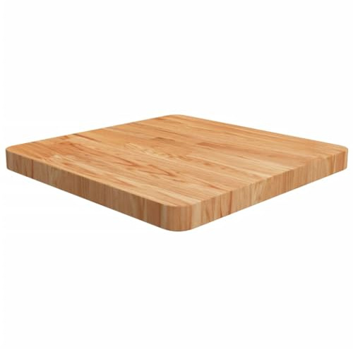 vidaXL Tischplatte Quadratisch Massivholzplatte Eichenplatte Holzplatte Platte Ersatztischplatte Hellbraun 50x50x4cm Behandelte Eiche