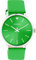 Oozoo Vintage Damen Uhr - Silber Armbanduhr Damen mit 20mm Lederarmband Rauchgrün - Analog Damenuhr in rund C10988