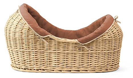 Clair de Lune | Bio Natural Noah Pod | Natürliche Noah Pod, Premium Bio-Verband, Luxus Naturbambus Matratze, Laken | Baby Moseskorb Bundle - Rost Orange