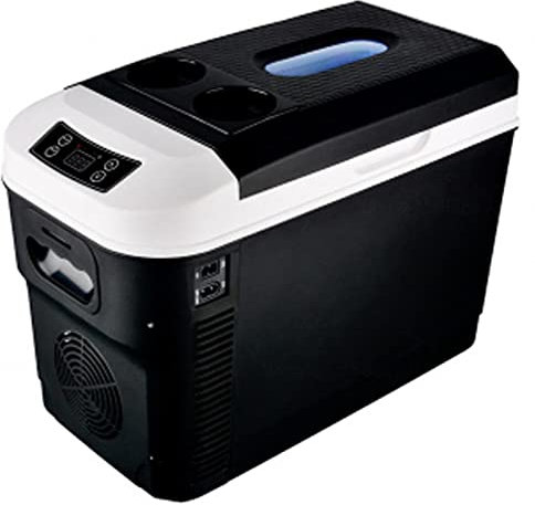 NIBHZ Portable Car Freezer Mini Refrigerator - Small Refrigerator for Car and Home with Display 12V/24V/220V Car Fridge Cooler Warmer,15L