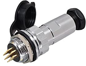 Elecbee Connettore per aviazione Connettore in metallo maschio e femmina dritto GX20 a 10 pin impermeabile