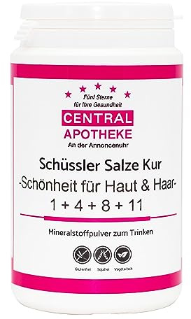 Schüssler Salze Kur Schönheit Haut & Haar 1 + 4 + 8 + 11 - Schüssler Salze Set, 225 g