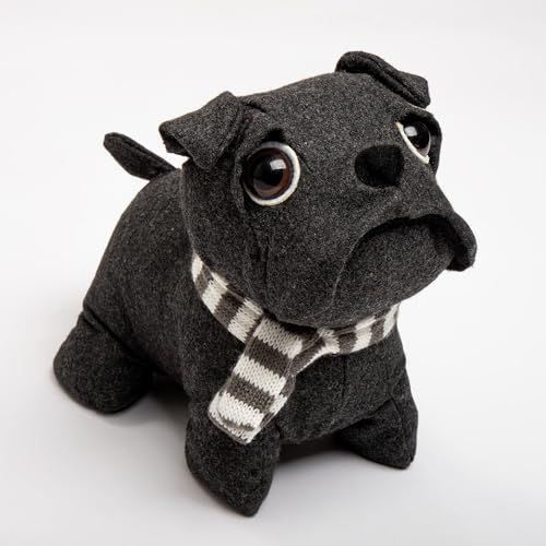 Dekorative Türstopper in Tier-Design, Niedliche Türhalter, Zuschlagbremse Türsack Plüschdeko schwerer Türstopper Stoff ca 1 kg Fensterhalter Türhalter (Anthrazit)