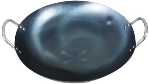 ABOOFAN Eisen Wokpfanne Mit Holzgriff Traditioneller Kochwok Bratpfanne Grillwok Für Gasherd Frittierpfanne Küchenbedarf Multifunktionaler Wok Für Küche