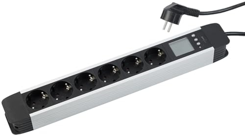 Multiprise 6 prises avec wattmètre et écran LCD [revolt]