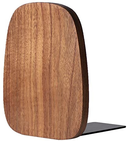 LIGSLN Robuste Holz-Buchstütze mit Metallsockel, Zeitungshalter, Kunst-Schreibtisch-Organizer, Zeitschriftenhalter, Buch-Präsentationshalter