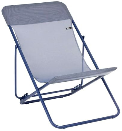 Lafuma MOBILIER - Mehrpositions-Klapp-Liegestuhl : Breite 58 cm - Maxi Transat - Batyline® Iso - Blau Indigo LFM5170_9940-5 Jahre Garantie