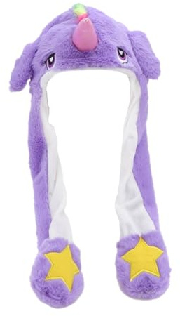 BESTonZON Einhorn Hut Mit Wackelohren Lustige Plüschmütze Für Junge Mädchen Und Erwachsene Für Karneval Und Kostümpartys