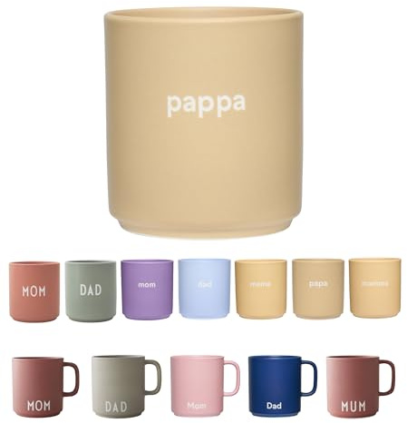Design Letters Lieblingsbecher Beige PAPPA Tasse | Papa Tasse | Papa Geschenk Geburtstag, Geschenke für Pappa | Kaffeebecher Porzellan | Dekorativ Kaffeetassen | Werdender Pappa | Tasse mit Spruch
