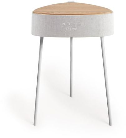 CREATE / Speaker Table 180 / Tischlautsprecher aus Naturholz/Unidirektionale Tonqualität 180º, Bluetooth 5.0, kabelloses Ladegerät, 5h Laufzeit, MP3-, WMA- und WAV-Format