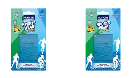 NUNCAS SPORTSWEAR DEOBAG DEODORANTE PER BORSE SPORTIVE E ARMADIETTI DA PALESTRA (Confezione da 2)