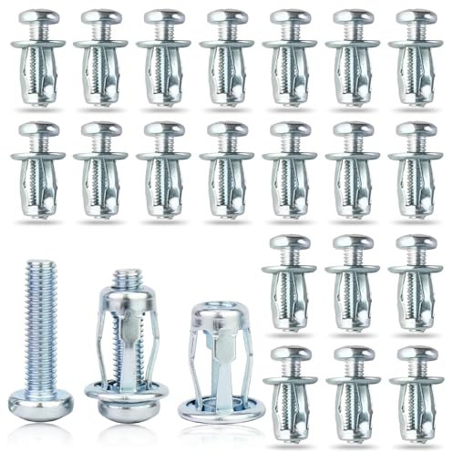 20 Stück Hohlraumdübel Metall,Hohlraumdübel M5,Gipskarton Dübel Gipskartondübel,Hohlwanddübel,Rigips Dübel,Spreizdübel Metalldübel,Schlagdübel für Befestigungen Rigipsplatten,Gipskarton und Holzspan