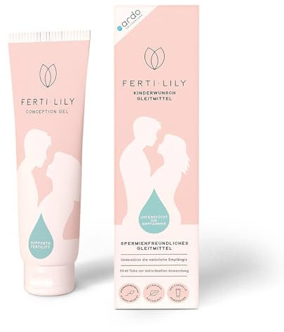 Ardo FERTI-LILY Kinderwunsch Gleitmittel 50ml Tube, Spermienfreundliches Gleitgel bei vaginaler Trockenheit, Fruchtbarkeit erhöhen & Schwanger werden, Empfängnishilfe Spermien fördern