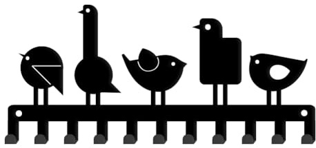 SUPERDANT Geometrische Birdie Schlüsselbrett Vögel Wandmontage Schlüsselhalter Für Hundeleine Tiermotiv Schlüsselaufhänger Wandmontiert Mit Schrauben Schlüsselleiste Für Die Küche Hutablage