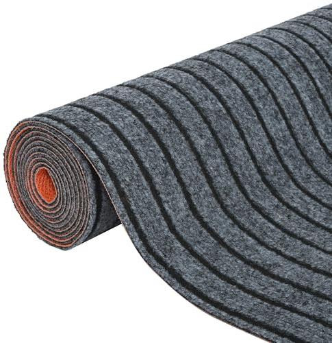 tonchean Tapis de cuisine, 90 x 300 cm, lavable, antidérapant, anti-salissures, pour couloir, hall d'entrée, long tapis de couloir, vendu au mètre, pour la famille et le commerce, gris