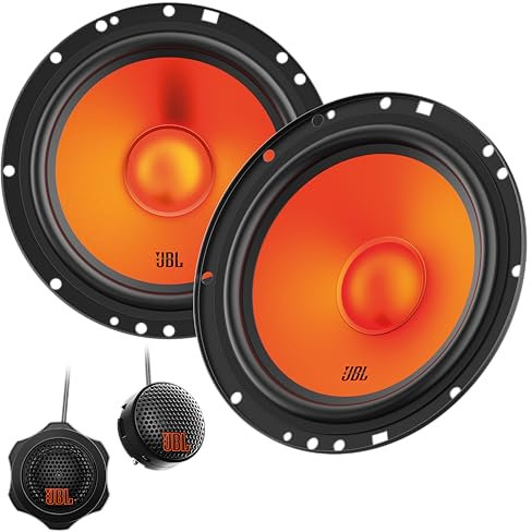 JBL Stage1 Haut Parleur Voiture Composants 165mm (6.5) de Harman Kardon Enceinte Auto Audio Premium Système Sonore High Performance Professional 80W RMS 640W Max Car HiFi - Paire