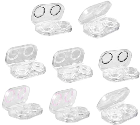DINHEAROM Portable Cases Boxes for Contact Case Travel Friendly Storage Holder for Daily Use and Go Eye Care