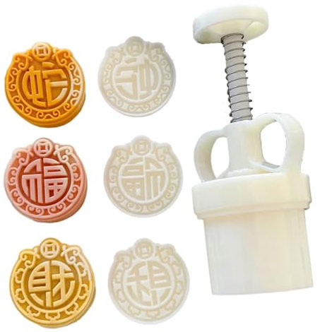 Lot de 3 moules à gâteau chinois délicats Fortunes pour une cuisson facile des pâtisseries chinoises traditionnelles traditionnelles chinoises