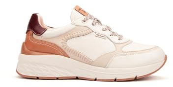 Pikolinos Deportivos en Cuero Cuenca para Mujer Color Off White