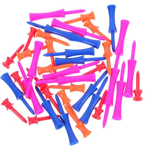 VICASKY Golf Tee 40 Stück 4 Größen Kunststoff Abs Step Tees Bunte Für Golfer Leicht Stabil Sichtbar Golfzubehör Für Abschlag Und Training