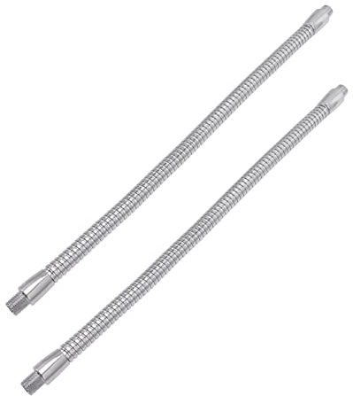 Operitacx Set 2 Bracci a Collo D'oca Flessibili Per Faretto, Accessori Leggeri Tubo Flessibile 300mm Filettato Per Regolazione Angolabile e Uso