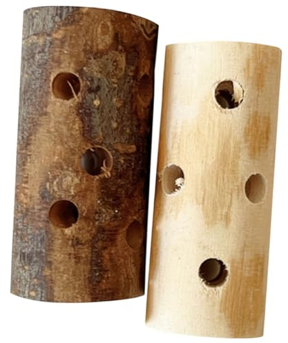 SHINEOFI 2 pièces Bâtons à Mâcher pour Petits Animaux Bois de Pommier Naturel Jouets Dentaires Durables pour Lapins Hamsters Cochons