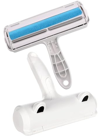 Hsyadazi Rouleau anti-peluches réutilisable auto-nettoyante pour poils de chien et de chat - Élimine les poils du canapé, du lit, des vêtements - Avec bac de récupération