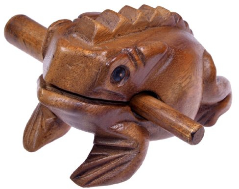 LOGOPLAY Klangfrosch Gr. 2 - Klang Frosch - Klangtier - Musik Frosch - Musik-/Percussion-Instrument aus Holz